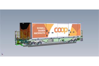 MK Modells IIm RhB Containertragwagen Sb 65615, Coop