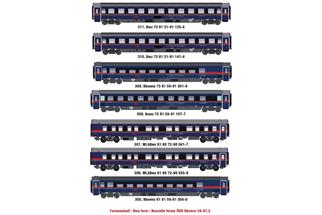 Models World H0 (AC) ÖBB Nachtzug-Wagenset 1 Wien - Zürich, Nightjet DANI, Ep. VI, 7-tlg.
