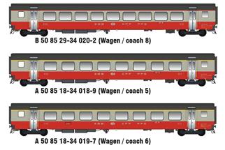 Models World H0 (AC) SBB Schnellzugwagen-Set 3 Swiss Express, Ep. IV, 3-tlg.