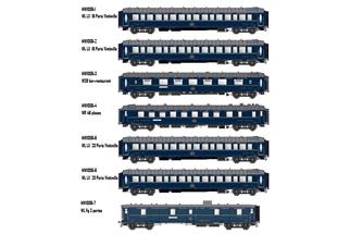 Models World H0 (DC) CIWL Reisezugwagen-Set Le Train Bleu 1957, Ep. III, 7-tlg.