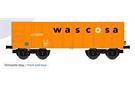 NME H0 (AC Digital) Wascosa offener Güterwagen Eamnos 57, orange/blau, m. Zugschl., Ep. VI