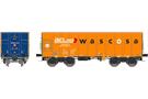 NME H0 (AC) Wascosa Hochbordwagen Eamnos, BELog, orange/blau, Ep. VI