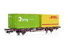 NMJ H0 CargoNet Containertragwagen Lgns 42 76 443 2053-8, Bring/DHL