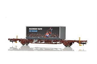 NMJ H0 CargoNet Containertragwagen Lgns 42 76 443 2377-1, Pepsi Max
