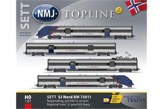 NMJ H0 (DC Sound) SJ Nord Elektrotriebzug BM73 006, 4-tlg.