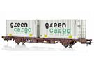 NMJ H0 Green Cargo Containertragwagen Lgjns 42 74 443 0 147-2