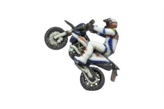 Noch H0 3D-Master-Einzelfigur Motocross-Motorrad Wheelie