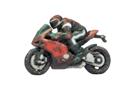Noch H0 3D-Master-Einzelfigur Sportmotorrad, fahrend