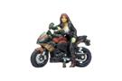 Noch H0 3D-Master-Einzelfigur Sportmotorrad, stehend