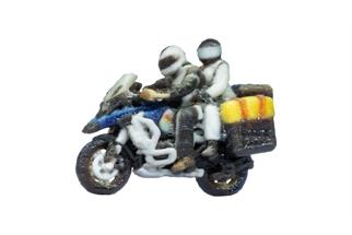 Noch H0 3D-Master-Einzelfigur Tourenmotorrad mit Sozia, fahrend