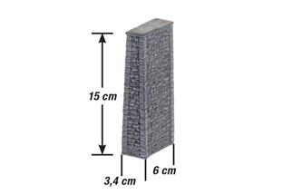 Noch H0m/e Brückenpfeiler Bruchstein-Viadukt für Schmalspurbahnen