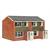 Peco Lineside Kits N 1960s house semi-detached, Laser Cut-kit