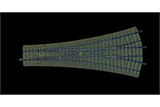 Piko H0 A-Gleis mit Bettung Dreiwegeweiche, je R9 (908 mm) 15°, W3