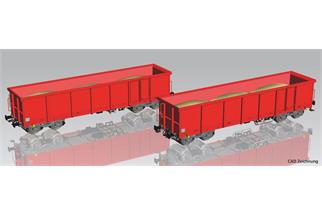 Piko H0 DB AG offenes Güterwagen-Set Eaos, mit Sandladung, Ep. V, 2-tlg.
