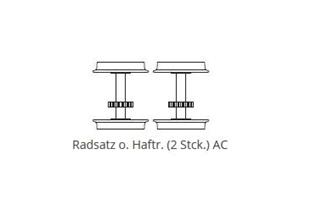 Piko H0 (ET) AC-Radsatz ohne Haftreifen zu BR 482 (Inhalt: 2 Stk.)