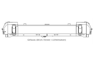 Piko H0 (ET) Gehäuse, dekoriert (mit Fenster und Lichteinsätzen) Vectron