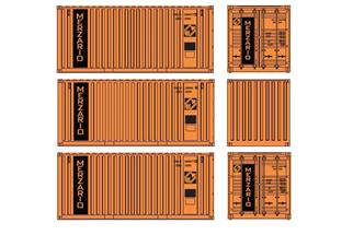 Pirata H0 Container-Set 20" MERZARIO (Inhalt: 3 Stk.)