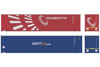 Pirata H0 Container-Set 45" CODOGNOTTO+UNIT 45 (Inhalt: 2 Stk.)
