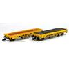 Pirata H0 FS Flachwagen-Set mit Holz- und Betonschwellenbeladung (Sonderserie)