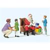 Preiser IIm Weihnachtsmann in Sessel, Mutter mit Kindern
