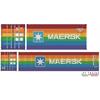 PT Trains H0 20'- und 40'-Container-Set Maersk - Rainbow, 2-tlg.