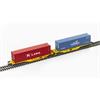 PT Trains H0 CLIP Doppel-Containertragwagen Sggmrss, K Line/NYK