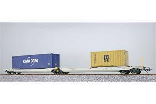 Pullman H0 AAE Doppel-Taschenwagen Sdggmrs, CMA CGM/msc, Ep. VI