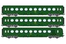 REE H0 (DC) SNCF Personenwagen-Set Saucisson B10/B10/B5d, Ep. IV, 3-tlg.