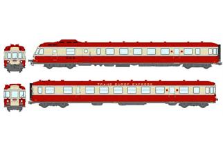 REE H0 (DC Sound) SNCF Dieseltriebzug X 2776, L'Arbalète, Ep. III-IV, 2-tlg.