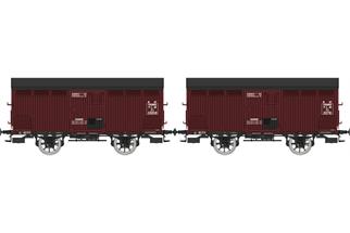 REE H0 PLM gedecktes Güterwagen-Set Fa 33658/33791, Ep. II, 2-tlg.