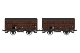 REE H0 PLM/SNCF gedecktes Güterwagen-Set 20T, 2-tlg., Ep. IIIa