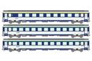 REE H0 SNCF Liegewagen-Set Corail VU A9c9x/B10c10x/B10c10x, Ep. IV-V, 3-tlg.