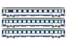 REE H0 SNCF Liegewagen-Set Corail VU A9c9x/B10c10x/B10c10x, Ep. V-VI, 3-tlg.