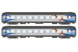 REE H0 SNCF Liegewagen-Set UIC-Y B9c9x/B9c9x, Croisiere, Ep. V, 2-tlg.