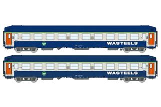 REE H0 SNCF Liegewagen-Set UIC-Y B9c9x/B9c9x, Wasteels - blau/grau, Ep. V, 2-tlg.