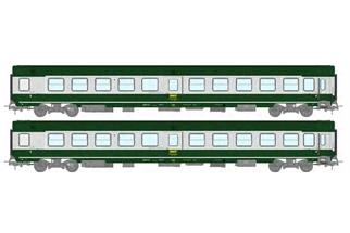 REE H0 SNCF Sanitätswagen-Set So/So, grün/béton, Ep. IV, 2-tlg.