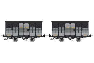 REE H0m CFD gedecktes Güterwagen-Set Kv 4078/Kv 4075, 2-tlg.