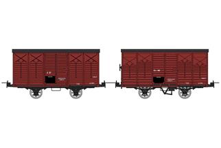 REE H0m SNCF gedecktes Güterwagen-Set K 97/Kifv 146, 2-tlg.