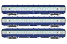 REE Modèles H0 SNCF Liegewagen-Set DEV AO B9c9, blau/grau, Ep. IV-V, 3-tlg.