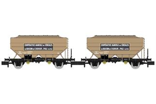 REE N SNCF Getreidesilowagen-Set, Coopérative Agricole de l’Adour, Ep. III, 2-tlg.