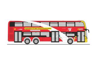Rietze H0 Alexander Dennis Enviro500, BVG - 175 Jahre Feuerwehr Berlin