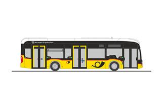 Rietze H0 MB eCitaro, PostAuto