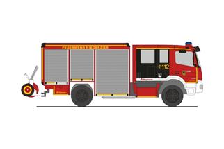 Rietze H0 Schlingmann Varus HLF, Feuerwehr Niederzier