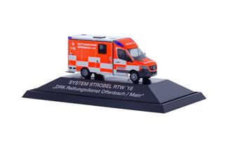 Rietze H0 System Strobel RTW '18, DRK Rettungsdienst Offenbach/Main
