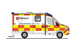 Rietze H0 System Strobel RTW '18, Rettungsdienst Main-Kinzig