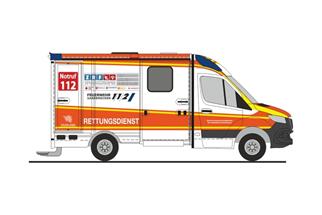 Rietze H0 System Strobel RTW '18, ZRF - Berufsfeuerwehr Saarbrücken