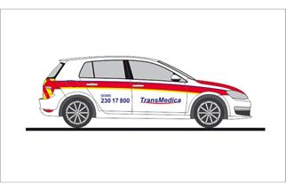 Rietze H0 VW Golf 7, Transmedica Dessau