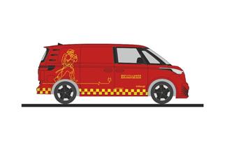 Rietze H0 VW ID. Buzz Cargo, Ostjyllands Brandvaesen