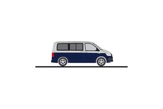 Rietze H0 VW T6 Bus KR, reflexsilber/starlight blue