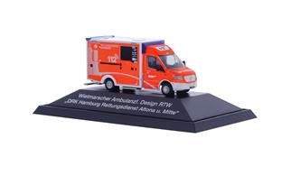 Rietze H0 WAS Design-RTW '18, DRK Hamburg Rettungsdienst Altona u. Mitte